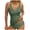 a45-Green, variant on Women's 2 Piece Crochet Tankini Top with Shorts Striped Halter Swimsuits Beach Bathing Suit Knit Set Size S,Green