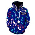 thumbnail image 1 of Sudadera con capucha y cremallera para hombre, con estampado 3D de grafiti y pintura artística, estilo hip hop, informal, de manga larga, 1 of 6