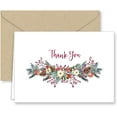 Paper Frenzy Christmas Greenery Thank You Note Cards and Envelopes - 25 ...