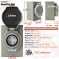 thumbnail image 2 of 30 Amp Power Inlet Box, NEMA 3R Power Inlet Box, NEMA L14-30P PB30 Power Inlet Box, 125/250 Volt, 7500 Watts Generator Transfer Switch, Weatherproof for Outdoor Use, ETL Listed, 2 of 11