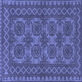 thumbnail image 1 of Ahgly Company Indoor Square Southwestern Blue Country Area Rugs, 6' Square, 1 of 4