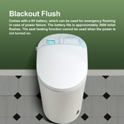 Horow Smart Toilet with Heated Seat, Automatic Power Flush Tankless,Ceramic One Piece Toilets no bidet