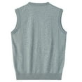 thumbnail image 4 of pstuiky Camisetas sin mangas para hombre, Suéter elástico de cuello redondo tejido en color liso para hombre Chaleco para hombre m, 4 of 4