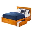 thumbnail image 1 of Leo & Lacey King Storage Platform Bed in Caramel, 1 of 5