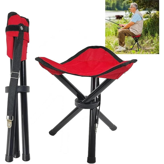 Travel Folding Camping Stool, Use Height 14" and Max Weight 300 lbs Outdoor Portable Party Chair Fishing Chair Seat for Camping Fishing Hiking Gardening and Beach Painting