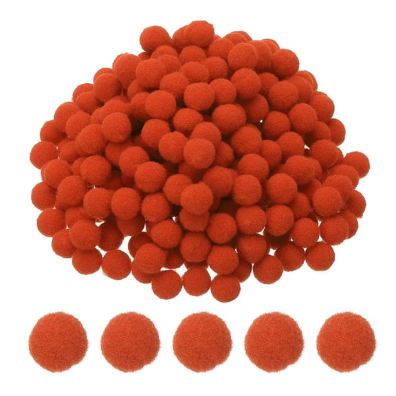 0.3inch Pom Poms for Crafts, 2000pcs Small Pompoms for Crafts Mini Puff Balls Bulk High Elasticity Fuzzy Balls for Hats Christmas Art, Orange