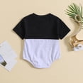 thumbnail image 4 of Otqutp Toddler Sport Clothing Boys Girls Short Sleeve Patchwork Colour Romper Bodysuits With Pockets 0 to 24 Months, 4 of 6