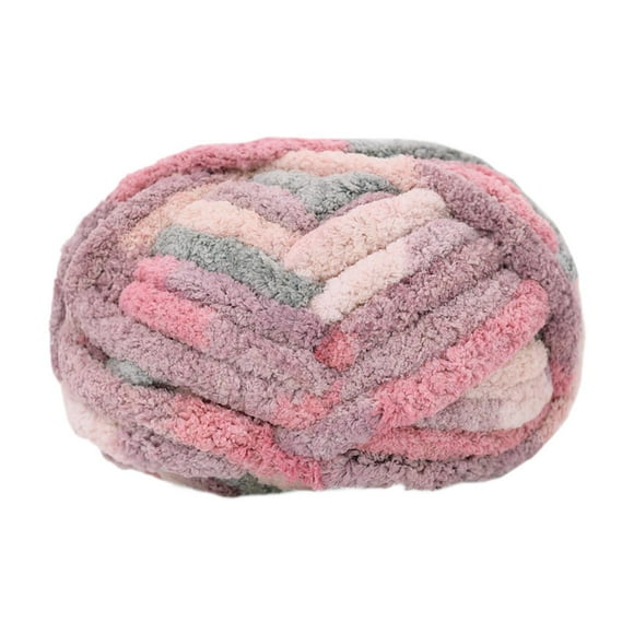 Luzkey Chunky Wool Yarn Jumbo Yarn Washable Hand Knitting DIY Weight Yarn Bulky Yarn for Tapestry Bed Fence Throw Rug Making Cherry