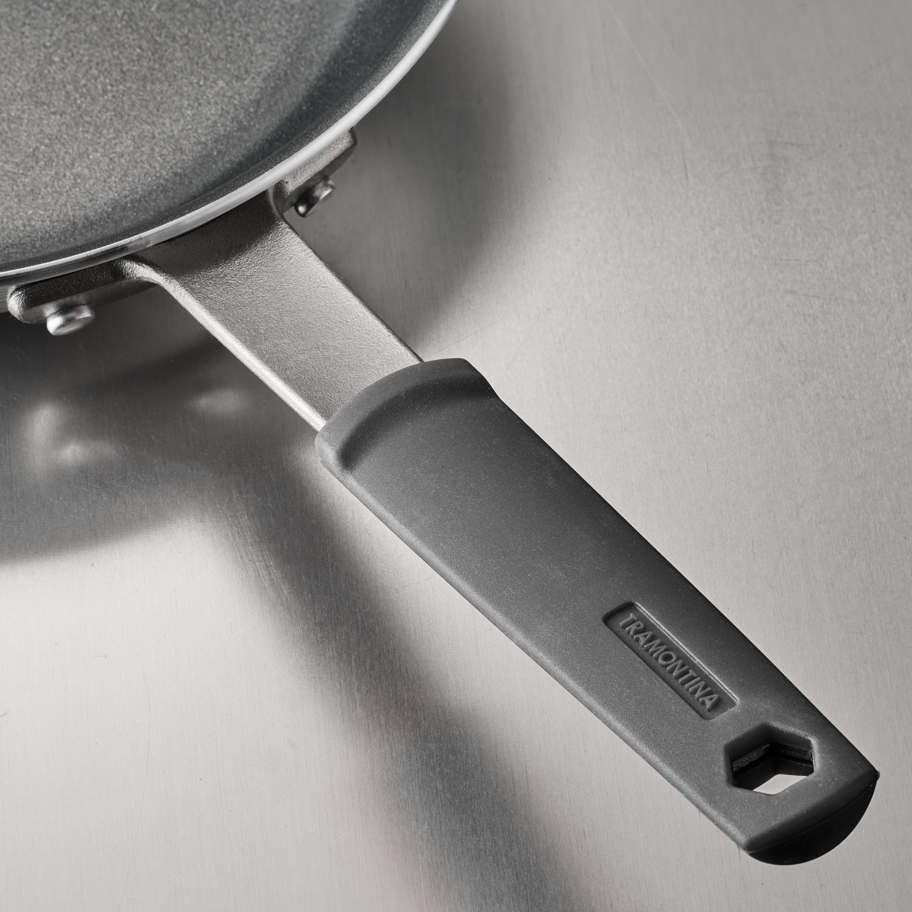 Tramontina Professional Fusion 10-Inch Non Stick Small Frying Pan, Heavy-Gauge Aluminum Skillet with Reinforced Nonstick Coating, Dishwasher and Oven Safe (Progrey)