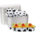 thumbnail image 1 of Aluminum Foil Loaf Baking Pans with Lids (50Pcs Milk), 200ml Ramekin Rectangle Baking Tins Muffin Liners Mini Pie Pans Foil Bread Containers for Baking…, 1 of 6