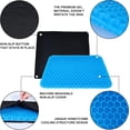 thumbnail image 3 of Gel Seat Cushion, Double Thick Egg Gel Cushion for Pressure Pain Relief, Breathable Wheelchair Cushion Chair Pads for Car Seat Office Chair Blue, 3 of 4