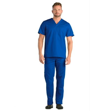 

Maevn EON Men s One Chest Pocket V-Nect Top & Men s Half Elastic 8-Pocket Cargo Scrub Pant Set