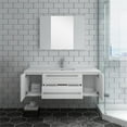 thumbnail image 7 of Fresca Lucera 48" Wall Hung Undermount Sink Wood Bathroom Vanity in White, 7 of 7