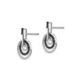 thumbnail image 4 of Gem & Harmony 1/4 Carat (Ctw) Black Diamond Circle Earrings in Sterling Silver for Women, 4 of 6