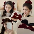 thumbnail image 4 of QHUDLV Women Girls Black Velvet Big Bow Fashion Hair Clip HairpinJHY9 Slide, 4 of 5