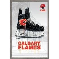 NHL Calgary Flames - Drip Skate 21 Wall Poster, 14.725" x 22.375", Framed