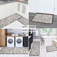 thumbnail image 5 of White Pioneer Flower and Paisley Pattern Kitchen Rugs Sets Of 2,Anti Fatigue Kitchen Mat Rugs Non Slip Washable,Decorative Kitchen Floor Mats for Kitchen,Sink,Laundry,17"X30"+17"X47", 5 of 7