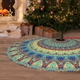 thumbnail image 6 of Lsque Round Mandala1 Print Christmas Tree Skirt, Tree Skirt with Ties or Velcro, Perfect for Holiday Decorations, Halloween, and New Year-30", 6 of 7