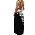 thumbnail image 5 of PNTUTB Summer Casual Women's Fashion Printed Sleeveless Backless Loose Comfortable Spaghetti Strap Maxi Dress, 5 of 6