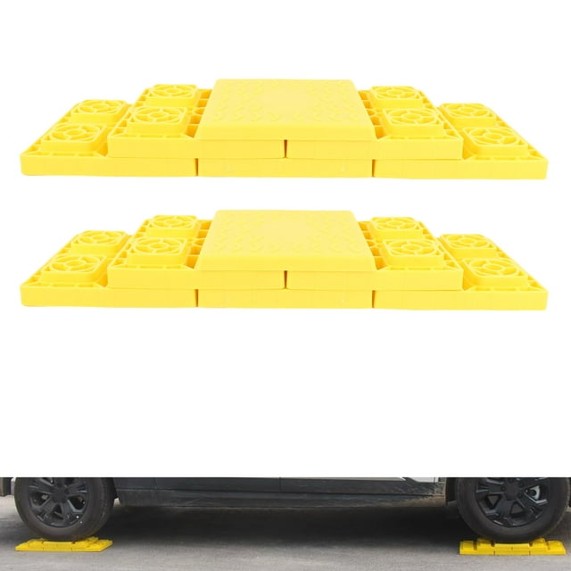 Interlocking Leveling Blocks, 12PCS Versatile Adjustable Height Up To 35000 Lbs Capacity RV Jack Blocks for Travel Trailer Camping Car