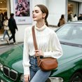 thumbnail image 3 of URSOFINE Genuine Leather Crossbody Bag for Women, Multi-Pocket Casual Sling Purse with Adjustable Wide Strap, 3 of 7