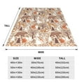 thumbnail image 3 of Salouo Woodland Animals in Neutral Tones Print Bed Blankets,Flannel Blanket Comfortable Air Conditioning Blanket Lightweight Blanket for Sofa Bed Travel & Couch -50"x40", 3 of 8
