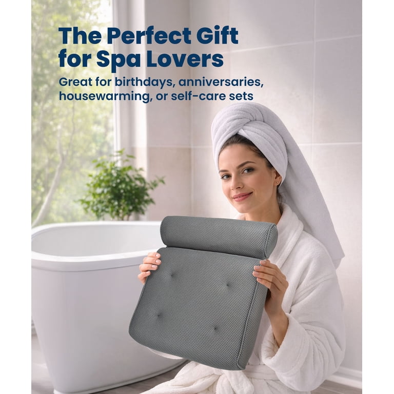 Everlasting Comfort Bath Pillow Grey photo 6
