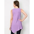 thumbnail image 4 of Made by Johnny Women's Handkerchief Hem Tank Tunic Top XXXXL LILAC, 4 of 6