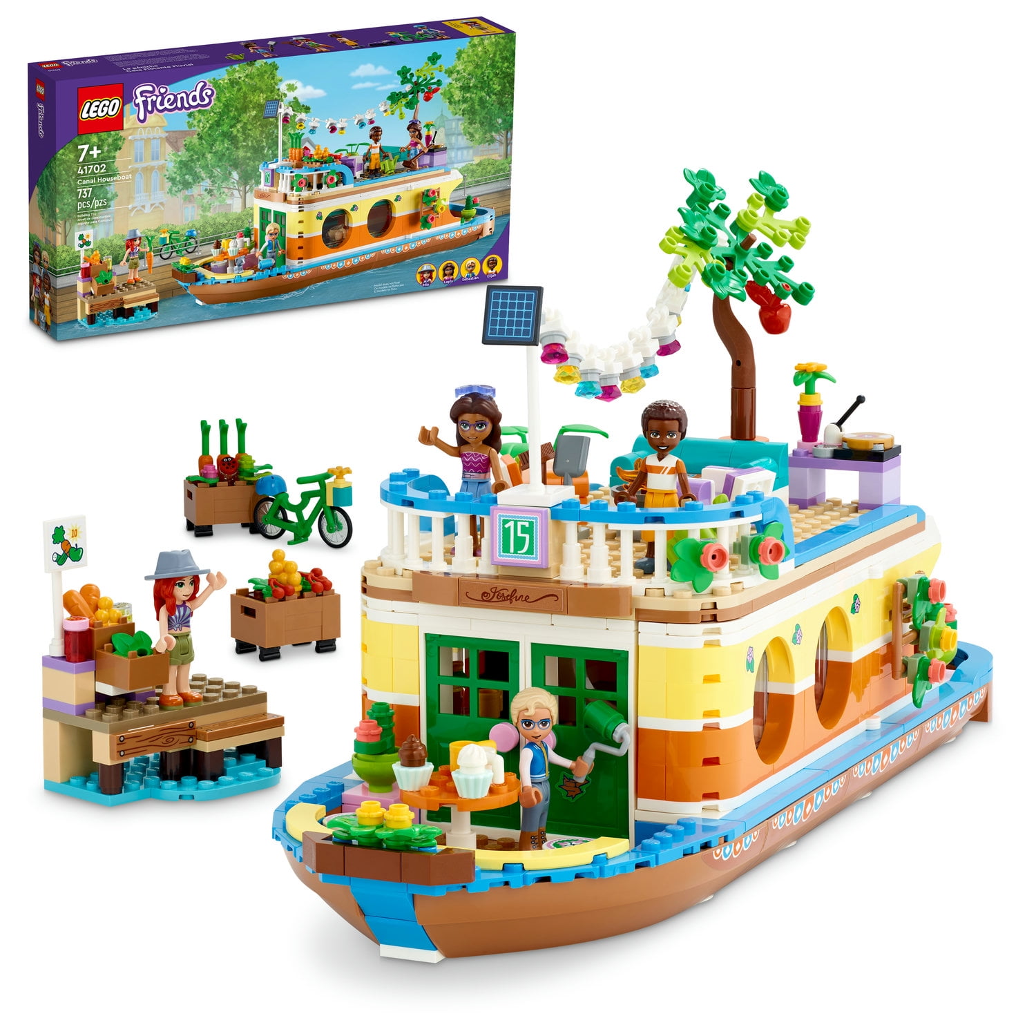 LEGO Friends Canal Houseboat 41702 Building Kit; Comes with 4 Mini