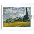 thumbnail image 5 of Art.com Wheat Field with Cypresses, 1889 Giclee Print by Vincent van Gogh, White Frame Wall Art, 40" x 32", 5 of 5