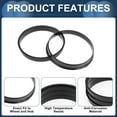 thumbnail image 5 of 75.1mm to 72.1mm Car Wheel Hub Centric Rings Black Polycarbonate Wheels Center Shaft Shock Absorbing Hubrings 4 Pcs, 5 of 7