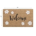 thumbnail image 2 of IH Casa Decor Natural Fibers Door Mat Welcome Daisy, 2 of 3