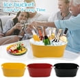 thumbnail image 1 of SCZ Cubos de hielo de metal galvanizado, cubos de hielo grandes de 4 galones para fiestas, bañera para bebidas de vino con asa de transporte para el hogar/bar, cerveza, champán, 1 of 5