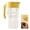 Yellow, variant on 3 in 1 Oil Dispenser, Triple Chamber Leakproof Condiment Bottle, Press Control Kitchen Container for Oil Vinegar Sauce, Food Grade Bottle for Cooking BBQ and Salad