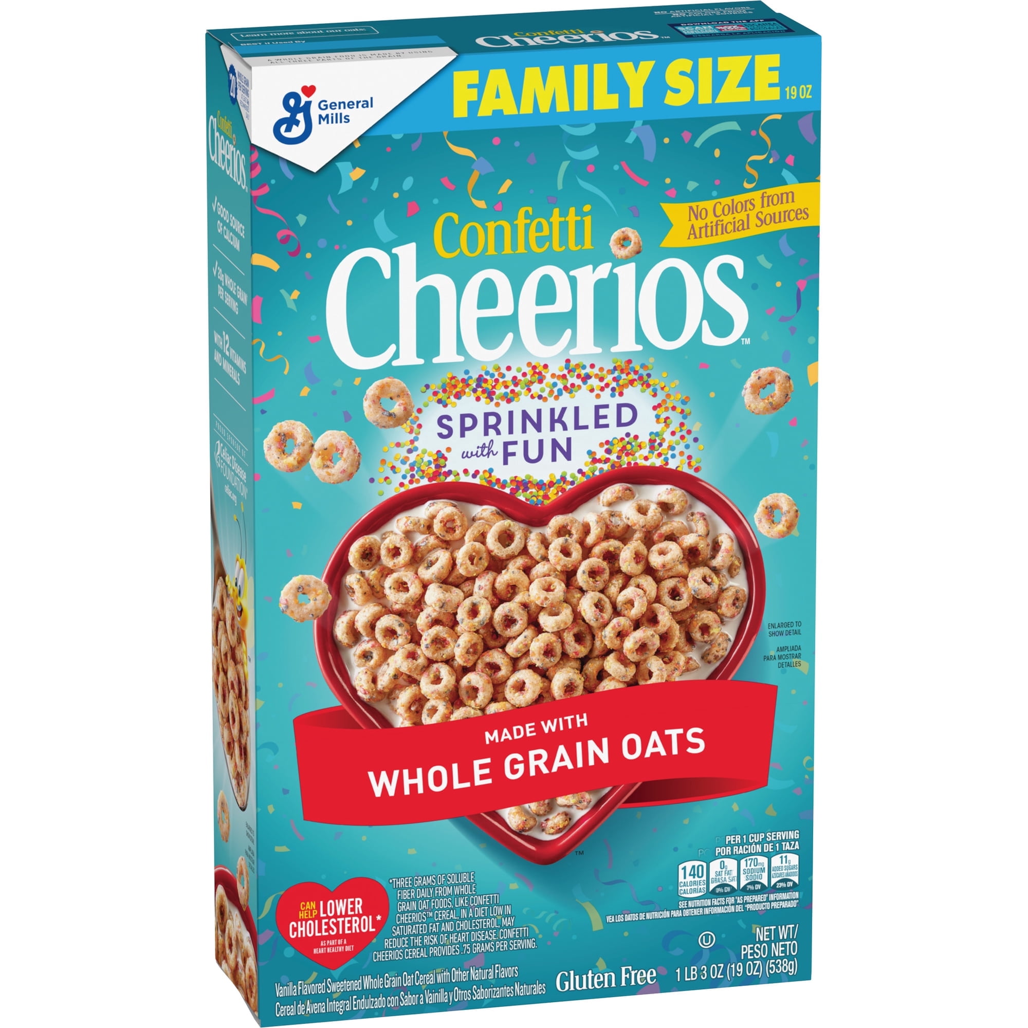 Confetti Cheerios Breakfast Cereal, Gluten Free, Made with Whole Grain