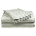 thumbnail image 3 of 300 Thread Count 100% Cotton Sateen Sheet Set Dobby Stripe, 3 of 9