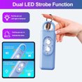 thumbnail image 3 of Alarma personal con luz estroboscopica led doble, sirena de sonido seguro portátil 130dB, llavero de alarma de seguridad de seguridad de autodefensa para mujeres niños niñas, 3 of 9