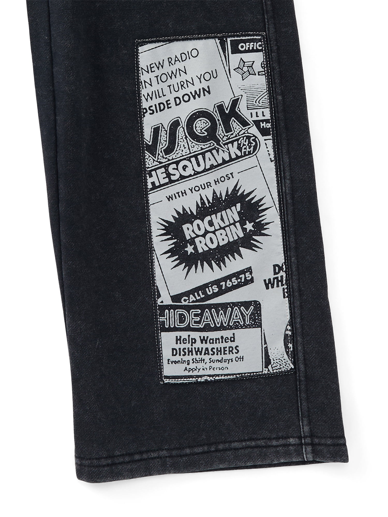Netflix Stranger Things Girls Graphic French Terry Pants with Denim Wash, Sizes 4-16