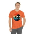 thumbnail image 6 of Bella Canvas 3001 Peace Alien Rainbow T-Shirt, Retro Alien T-Shirt, 6 of 10