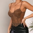 thumbnail image 6 of Texiao Women's Sexy Floral Lace Mesh Corset Vest Spaghetti Strap Tops Going Out, 6 of 8
