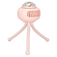 thumbnail image 3 of Ventilador portátil para cochecito, diseño de trípode, silencioso, 4 velocidades, recargable por USB, 130 grados, con vibración automática, color rosa, 3 of 14