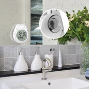 Digital Shower Clock Waterproof Bathroom Timer, Kitchen Wall Clock with Countdown, Temperature, Suction Cup Hanging Hole, White