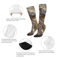 thumbnail image 3 of Fotbe Golden White Tiger Calcetas Divertidas Estampadas para Hombre y Mujer, Calcetas de Algodón hasta la Rodilla para Caminar, Correr, Enfermería y Embarazo, 3 of 6