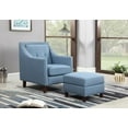 Accent Chair with Storage Ottoman, Blue - Walmart.com