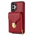 thumbnail image 6 of Feishell Crossbody Wallet Case for Samsung Galaxy A13 4G,with Detachable Shoulder Strap,Premium PU Leather Metal Snap Zipper Pocket Credit Card Holder Kickstand Phone Case for Women Men,Red, 6 of 10