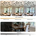 thumbnail image 3 of Garwarm 32 in Black Ceiling Fan with Lights and Remote, Modern Low Profile LED Ceiling Fan Light, 3 Color Temperatures, 6 Speeds for Bedroom Kitchen, 3 of 17