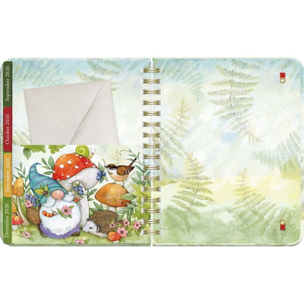 Lang Companies, Gnome Sweet Gnome Deluxe 2026 Planner, 8.25'' X 9.5'', Weekly Calendar with Stapled Binding