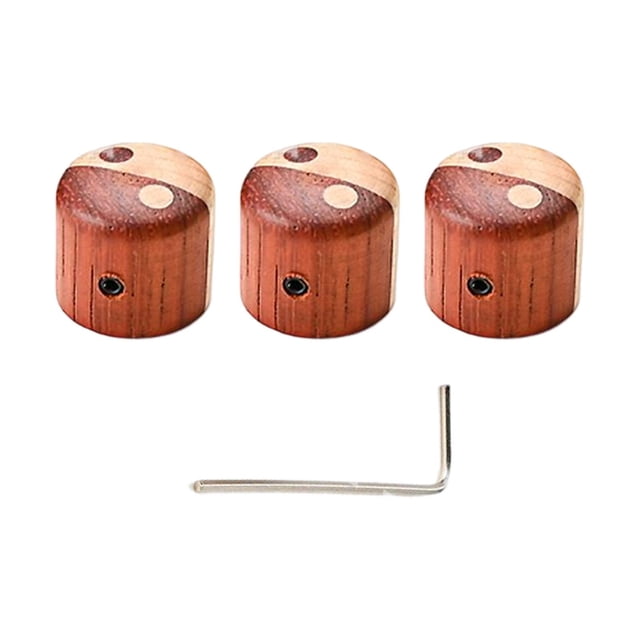 3 perillas de volumen de madera para guitarra, perillas profesionales de control de velocidad para bajos. B