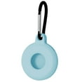 thumbnail image 1 of Tracker Case Silicone Anti-lost Cover Keychain Locator Protector Replacement for iOS AirTag  White, 1 of 10