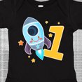 thumbnail image 4 of Inktastic Rocket Spaceship Happy First Birthday Boys or Girls Baby Bodysuit, 4 of 5